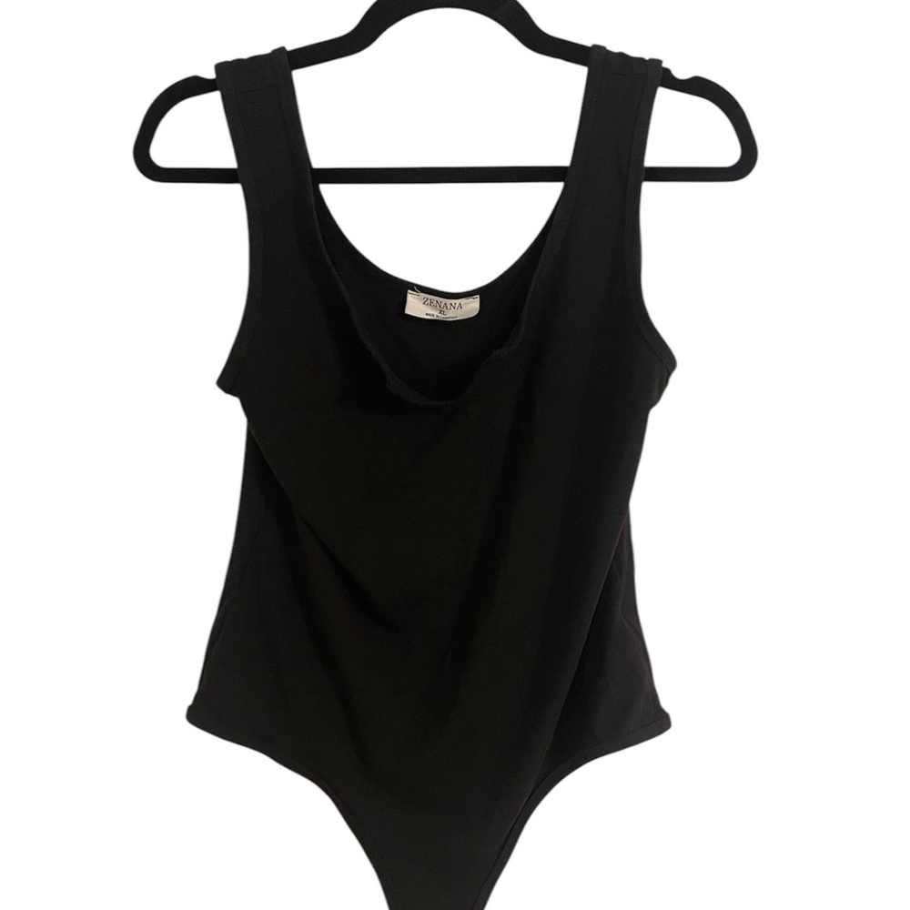 Zenana Black Bodysuit